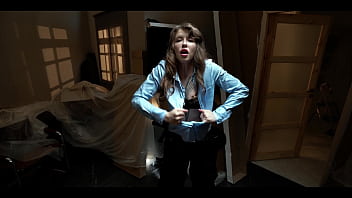 Security chick gets voodoo dolled guy makes eden ivy cum without touching her trailer