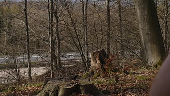 Masturbating Naked In The Woods By A Busy Road thumbnail