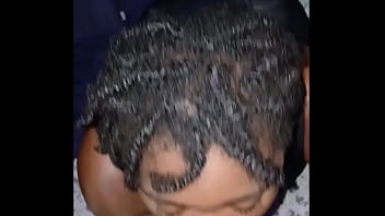 Darkchocolatebarbie spit in her hand and stroked it all on my dick