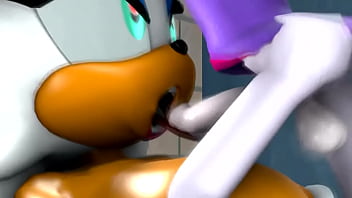 Rogue gets fucked by blaze in the bathroom