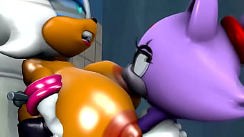 Rogue gets fucked by blaze in the bathroom