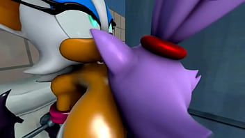 Rogue gets fucked by blaze in the bathroom