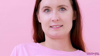 Cute teen caress her body