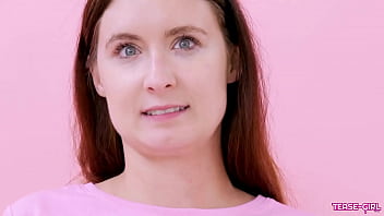 Cute teen caress her body