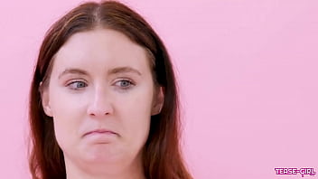 Cute teen caress her body