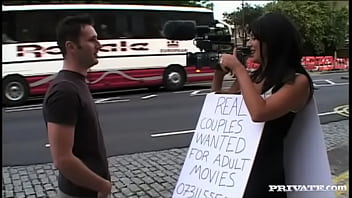 Ellia gets laid after toying her own pussy and gets cum on her tits