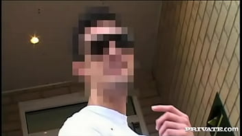 Ellia gets laid after toying her own pussy and gets cum on her tits