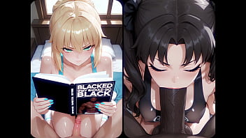 Fate babes black vs white cocks ai