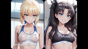 Fate babes black vs white cocks ai