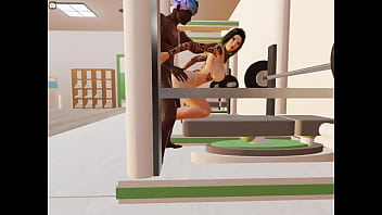 A novinha pediu por um negão na academia e conseguiu