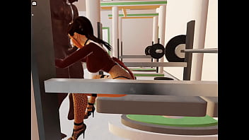 A novinha pediu por um negão na academia e conseguiu