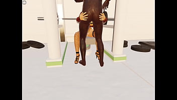 A novinha pediu por um negão na academia e conseguiu