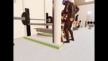 A novinha pediu por um negão na academia e conseguiu