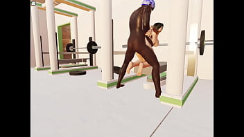 A novinha pediu por um negão na academia e conseguiu