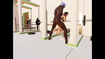 A novinha pediu por um negão na academia e conseguiu