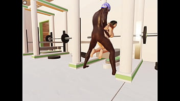 A novinha pediu por um negão na academia e conseguiu