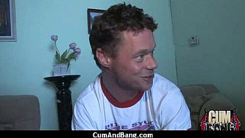 Interracial group blowjob from a ebony slut 5