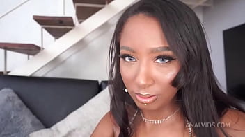 Brazilian beautiful ebony princess jasminy villar fucked by 2 huge white cocks dap interracial wmbw gapes ebony p