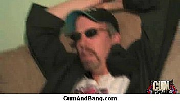 Nice ebony fucked by several white guys in all holes 24