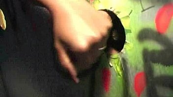 Gloryhole with a nasty wild white girl interracial 17