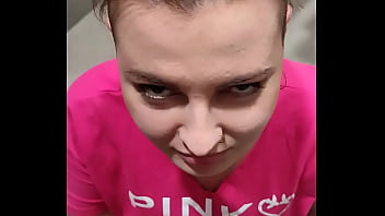 A stranger cums in my mouth in a shopping mall toilet