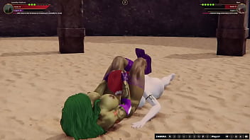 Jennifer vs neri nf3d female sex femdom combat arena