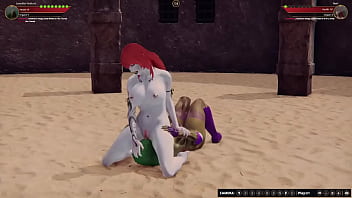 Jennifer vs neri nf3d female sex femdom combat arena