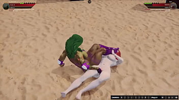 Jennifer vs neri nf3d female sex femdom combat arena
