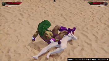 Jennifer vs neri nf3d female sex femdom combat arena
