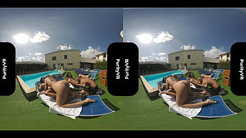 The reaction of 3 lesbians who for the first time have their pussy licked by a man