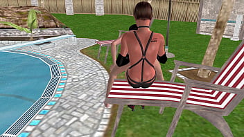 Animated 3d sex cute lesbian girl riding strapon dick