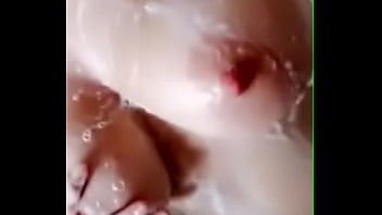 Homemade video with young beautiful girl at home