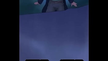 Horny vampires fucked a scared man in a game