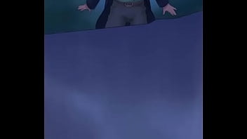 Horny vampires fucked a scared man in a game