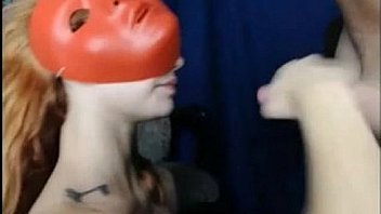 Masked couple fuck on cam