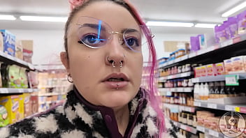 Rebeca addams burping at the supermarket for shooping