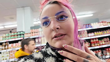 Rebeca addams burping at the supermarket for shooping
