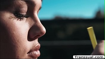 Transbabe Daisy Taylor Enjoys Riding Her Stepdaddys Hard Cock thumbnail