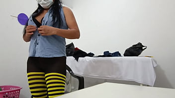 Sexy girl dancing alone strips naked touching her pussy showing everything – hot amateur