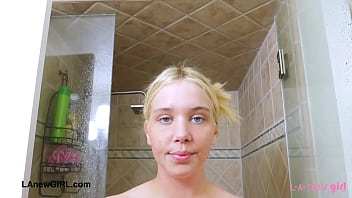 Attractive young model enjoys a sensual bath