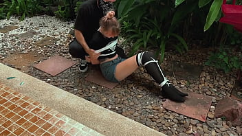 I punish her by tickling her sexy feet