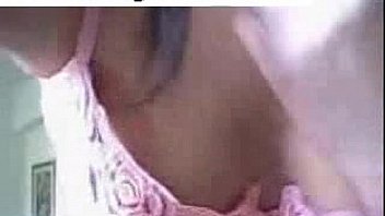 Brunette tape facing cam removes on webcam entertaining through dildo