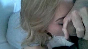 Sucking my big young cock at home