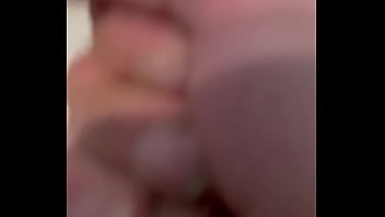 Jerking off with big cum shot