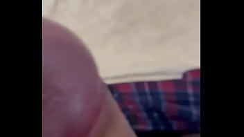 Jerking off with big cum shot