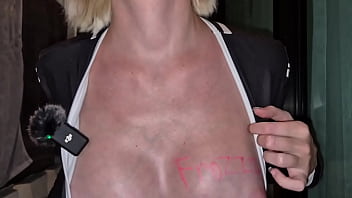 Blonde fucks her ass in the neighbors on the balcony