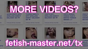 Japanese asian tongue spit fetish