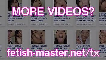 Japanese asian tongue spit fetish