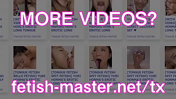Japanese asian tongue spit fetish