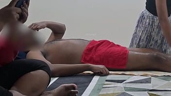 Handjob by sexy ladies